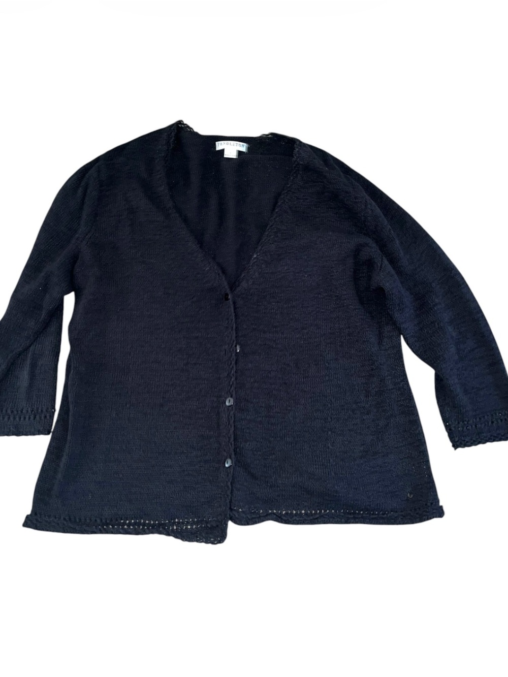 Pendleton Black V-Neck Button Cardigan